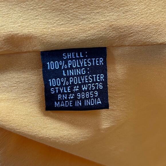 W118 by Walter Baker Yellow Midi Dress Layered Sheer Flutter M - Picture 6 of 7